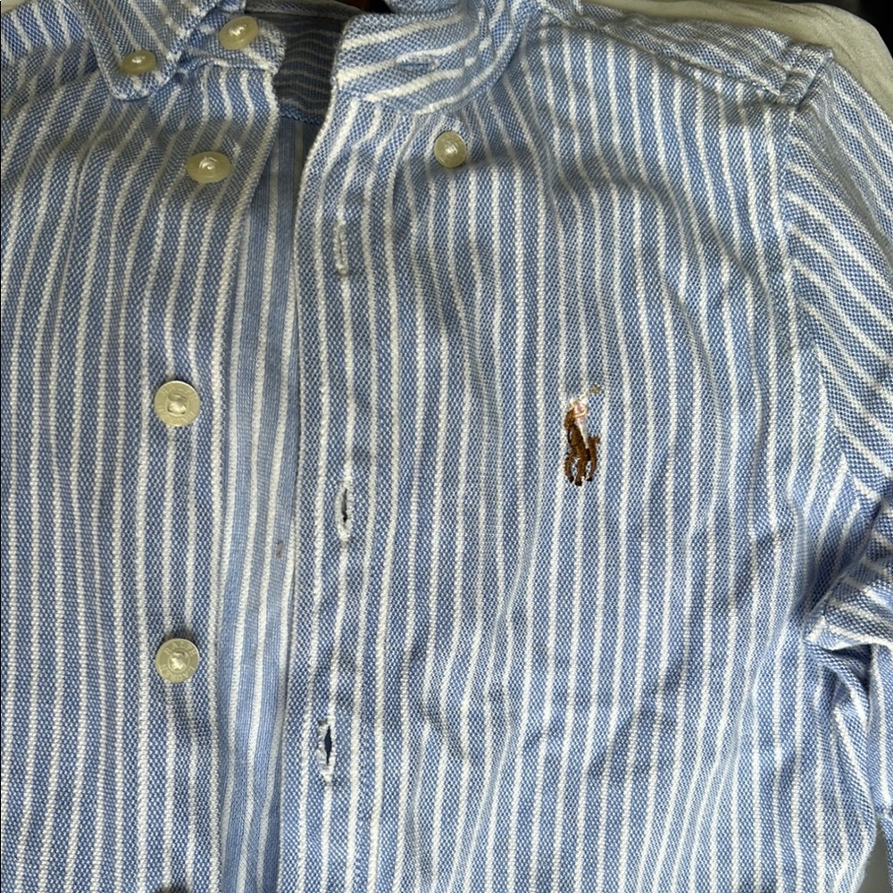 Polo by Ralph Lauren Blue Striped Dress